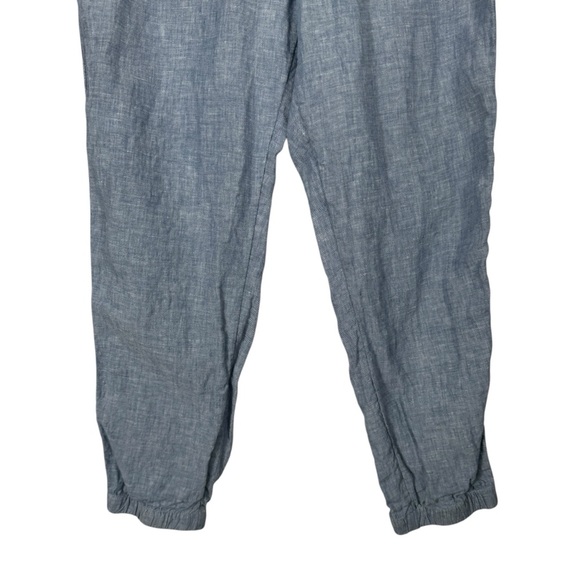 Athleta Cabo Linen Joggers, Light Blue, Size 12 - Picture 4 of 7